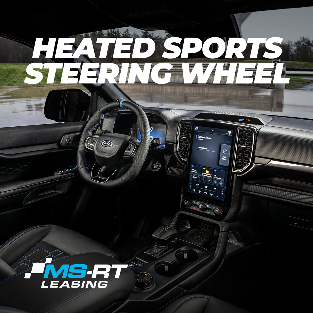 MSRTleasing's tweet photo. Chilly day? You’re covered.

The MS-RT’s heated sports wheel looks sharp and keeps your hands warm from the off. Grip, comfort, and all sorted.

👉 Take a look: https://t.co/CW3BkNKNEE

#FordRangerMSRT #TruckComfort #MSRTStyle #BritishWeatherReady #DriveSmart https://t.co/Y2CuPx7I9D