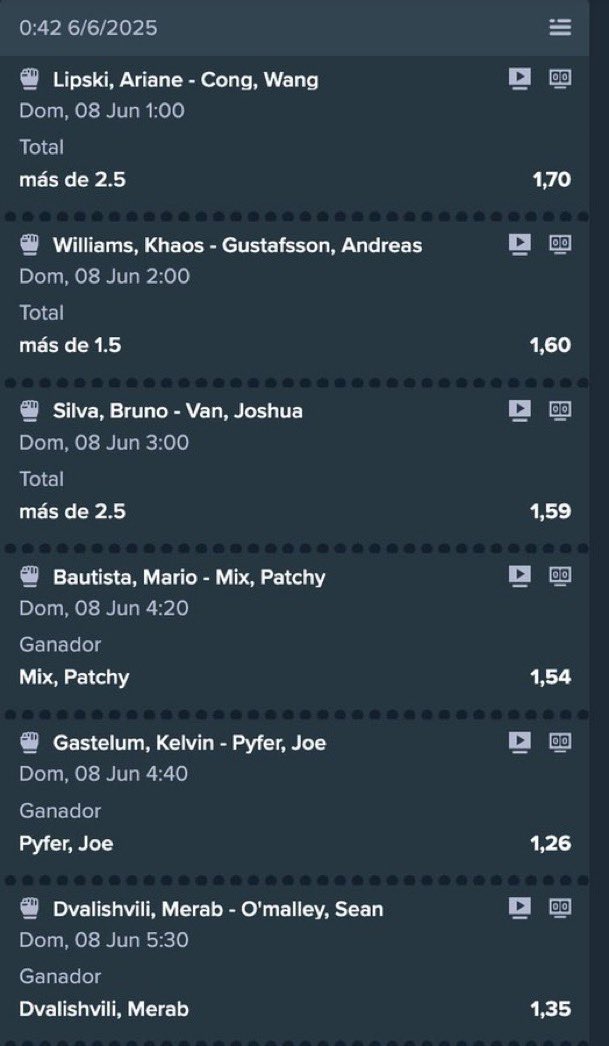 DiosSabioBets's tweet photo. 🔥 El Dios Sabio arranca con una de nuestras apuestas más ambiciosas.

Vamos con todo desde el primer día =).

🥊 Combinada: UFC 316 + Nations League
💥 Cuota: 33.36
🎰 Casino: Stake

🔗 https://t.co/DumDTgZbZ9

#apuesta #apuestasdeportivas #UFC #NationsLeague #stake #bet365 https://t.co/LCMwDPvF35