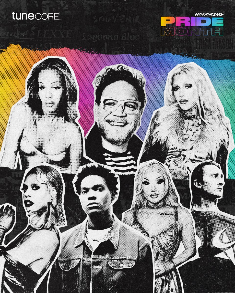 TuneCore's tweet photo. In honor of Pride Month, join us in celebrating some of the incredible LGBTQIA+ artists in our TuneCore community 🌈

From owning their stories to pushing creative boundaries, these TuneCore artists embody the spirit of independence. https://t.co/IzwEVtefCG