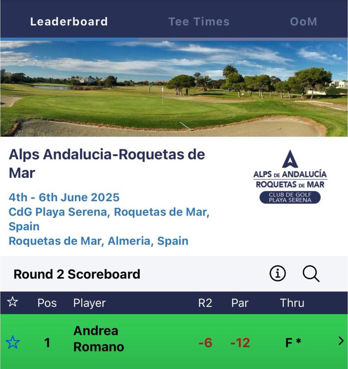 Castelgolf's tweet image. Complimenti al nostro ANDREA ROMANO 🏆 che si aggiudica la tappa del Alps Tour in Andalusia Spagna 🔝 con un totale di 198 colpi -12 🥇vai avanti così Campione 💪