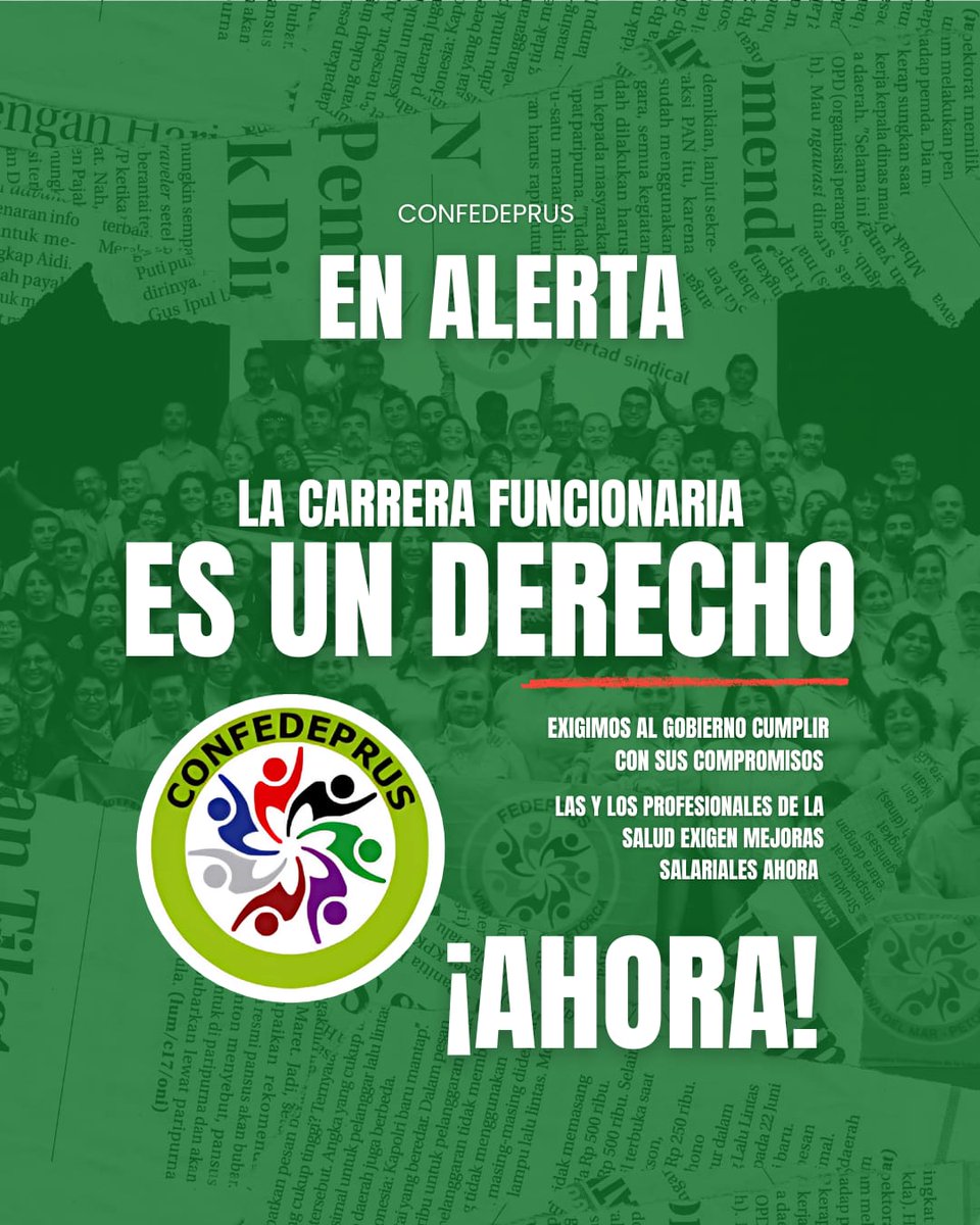 @confedeprus (@confedeprus) on Twitter photo Nuestra organización lleva años esperando que el gobierno cumpla con el sector salud y fortalezca nuestra carrera funcionaria
No claudicaremos exigiendo un sistema justo , digno y con estabilidad laboral !
<a href="/FedeprusVsa/">FEDEPRUS-VSA</a>
<a href="/Fedeprusnuble/">Fedeprus Ñuble</a> <a href="/fedeprusaconca1/">fedeprusaconcagua</a> <a href="/fedeprusvip/">fedeprusviñapetorca</a>
<a href="/FedeprusM/">FEDEPRUS METROPOLITANA</a> Nuestra organización lleva años esperando que el gobierno cumpla con el sector salud y fortalezca nuestra carrera funcionaria
No claudicaremos exigiendo un sistema justo , digno y con estabilidad laboral !
<a href="/FedeprusVsa/">FEDEPRUS-VSA</a>
<a href="/Fedeprusnuble/">Fedeprus Ñuble</a> <a href="/fedeprusaconca1/">fedeprusaconcagua</a> <a href="/fedeprusvip/">fedeprusviñapetorca</a>
<a href="/FedeprusM/">FEDEPRUS METROPOLITANA</a>