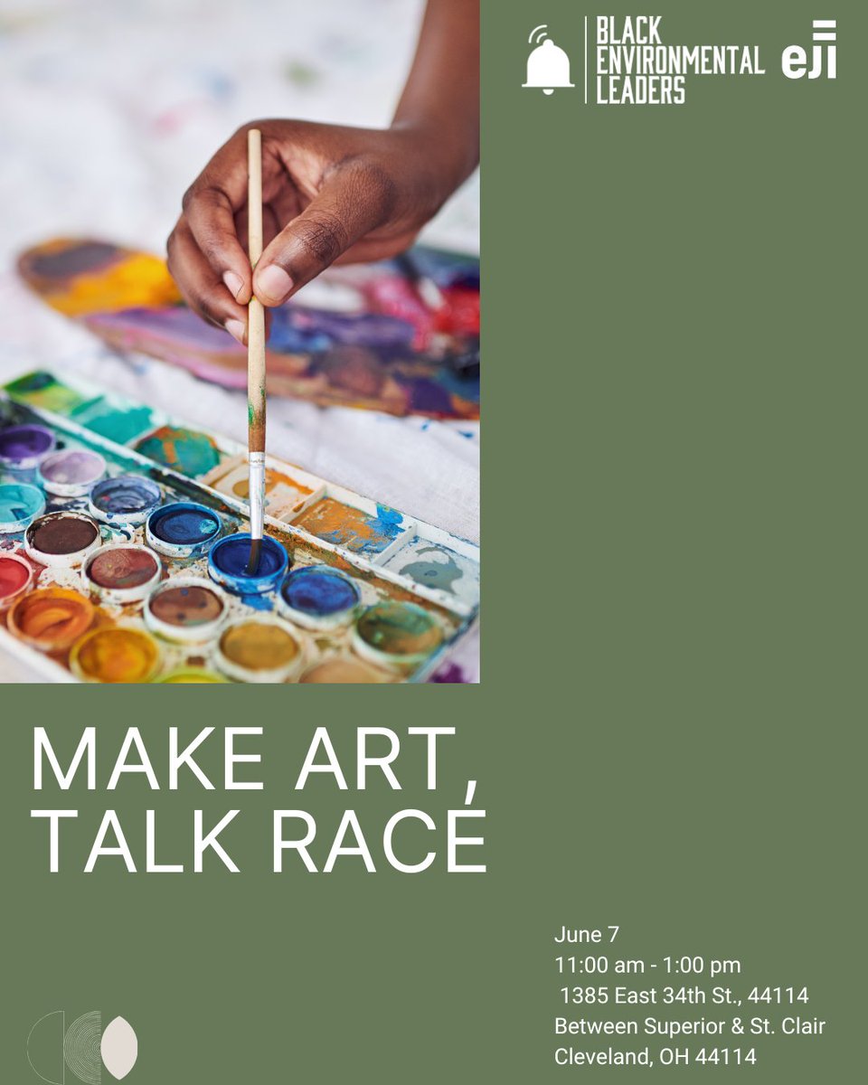 BlkEnviroLeader's tweet image. There are still a few spots available for tomorrow's Make Art, Talk Race event. This event aims to help others see how to cross the lines of differences and build connections in a fun and creative way. Reserve your spot today. loom.ly/AozMIyU