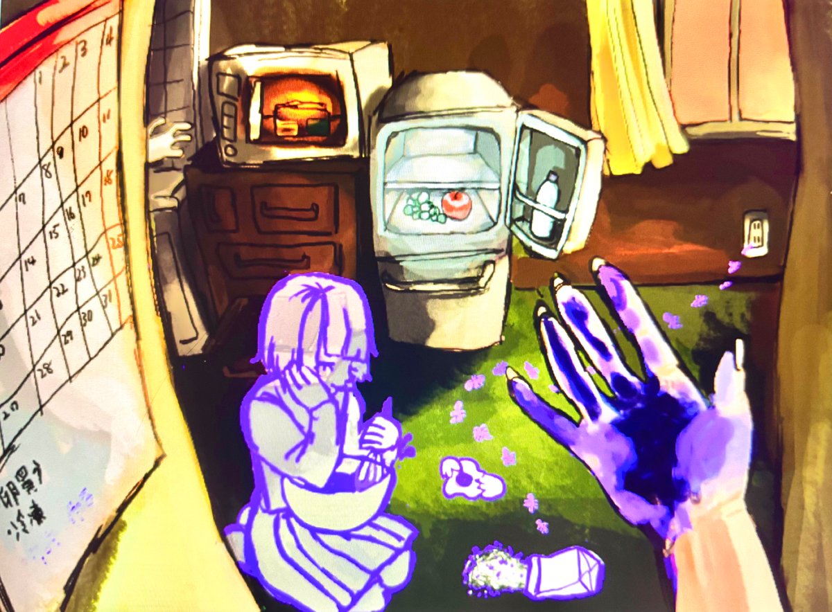 あばらや様のneighborっていう曲のFAですほんとに好きですちょっと眼鏡かけてじっくり見たい曲でおすすめです