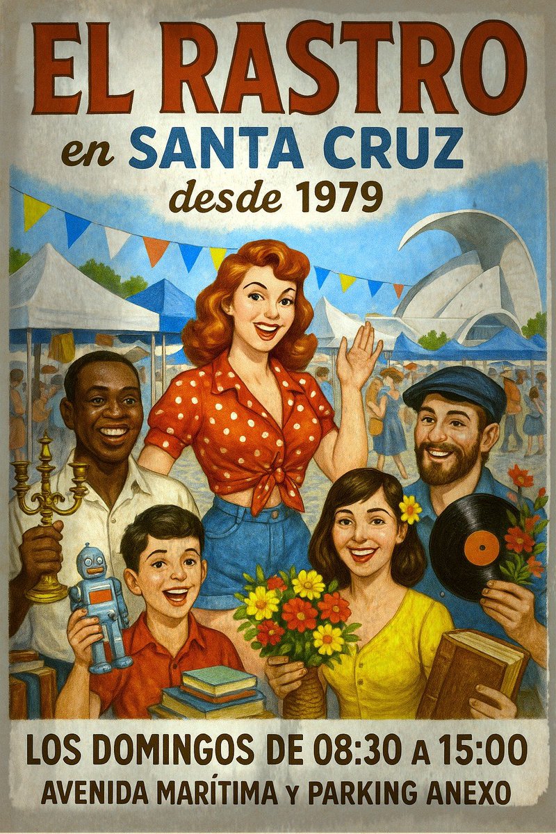 elrastrosc's tweet photo. ¿Buscas un plan auténtico en Santa Cruz? El Rastro es la respuesta. ☀️ En la Avda.Marítima y el Parking Anexo se respira historia y autenticidad. Desde esa joya escondida hasta el regalo perfecto, siempre hay algo que te sorprende. ¡Un must para locales y visitantes! #RastroSC https://t.co/lc7BzqRmLB