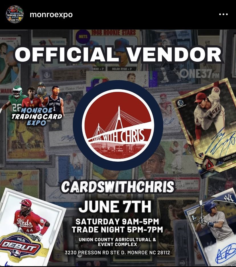 Going to a lil local show tomorrow to try and sell some cardssss 😎

Are YOU going to a show this weekend??