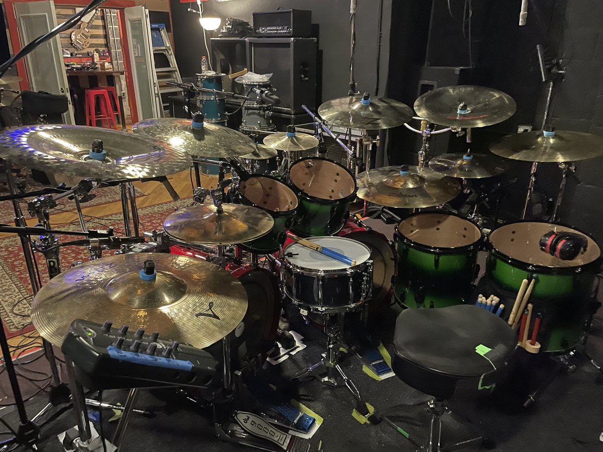 Well, look what’s happening here… New Heathen album in progress! Drum recording with Jason Bittner and Zeuss!!!