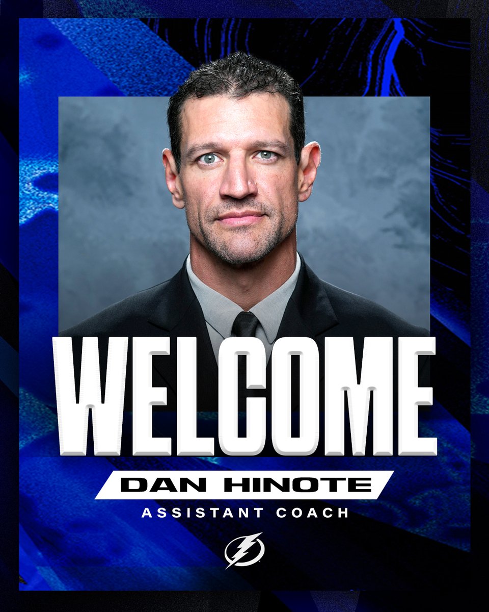 We've hired Stanley Cup Champion and former NHL forward Dan Hinote as an assistant coach!

Welcome to Tampa ⚡️

📝: tbl.co/6-6hinote