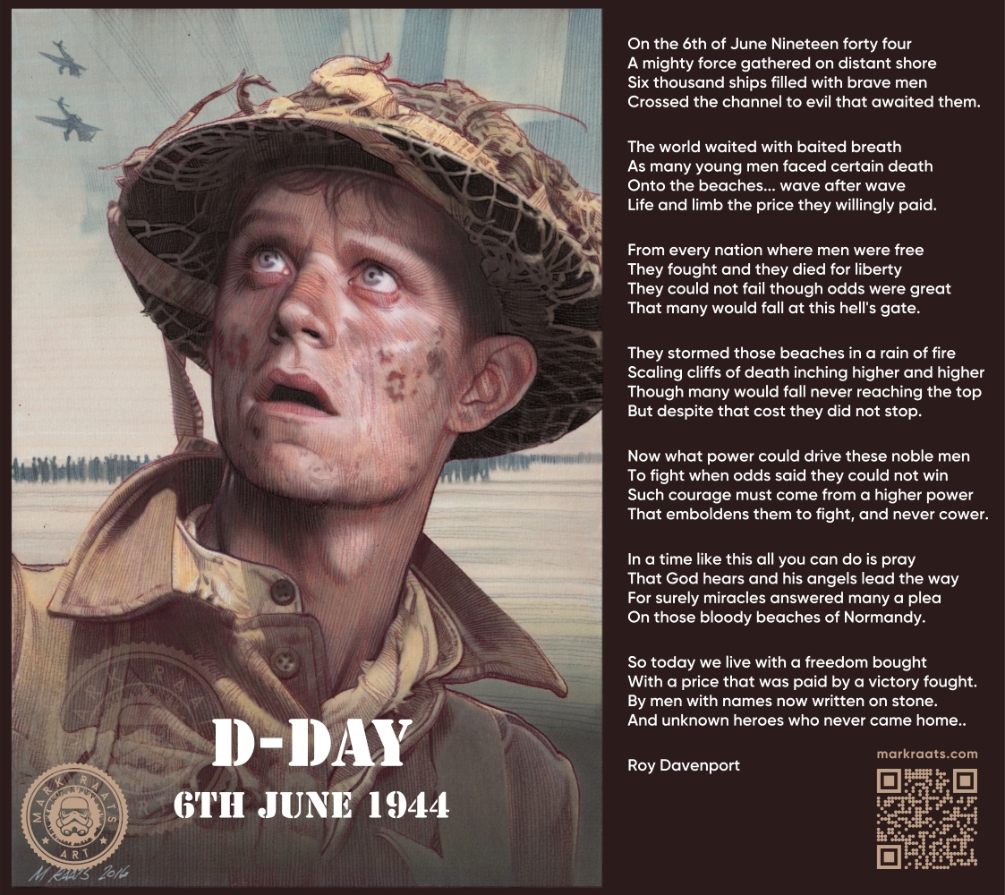 D-Day
Lest we forget..

#dday #ww #history #normandy #worldwar #wwii #normandie #army #france #war #military #freedom #worldwartwo #pencil #drawing #markraats #traditionalart #notdigitalart #artbyhumans #SupportUkraine

markraats.com