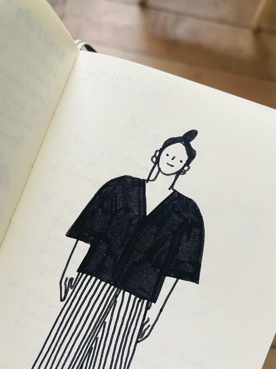 A portrait from an old journal 📓🖋️ P.S. if you signed up early to my Portraits Waiting List, check your mail! I'm working on a fresh batch now and am mailing out to people on the list...🙂✍️