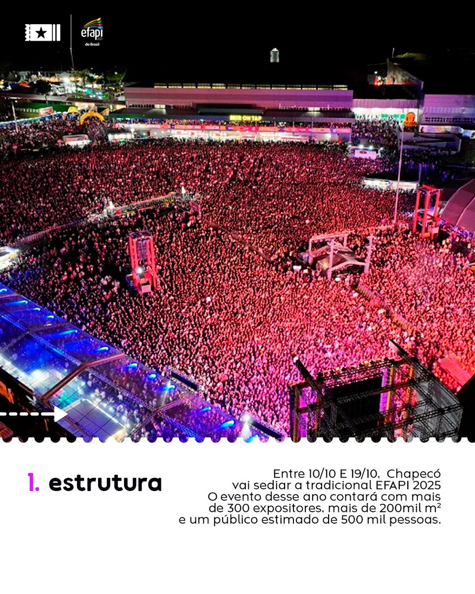 GuicheWeb's tweet image. A @efapi2025chapeco, uma das maiores feiras multissetoriais do Sul do Brasil, terá durante dez dias um dos maiores festivais de música do país 🤠​

O evento ocorre de 10 a 19 de outubro e você confere toda a programação no nosso blog!
 📖 Link: blog.guicheweb.com.br/efapi-2025-tra…
