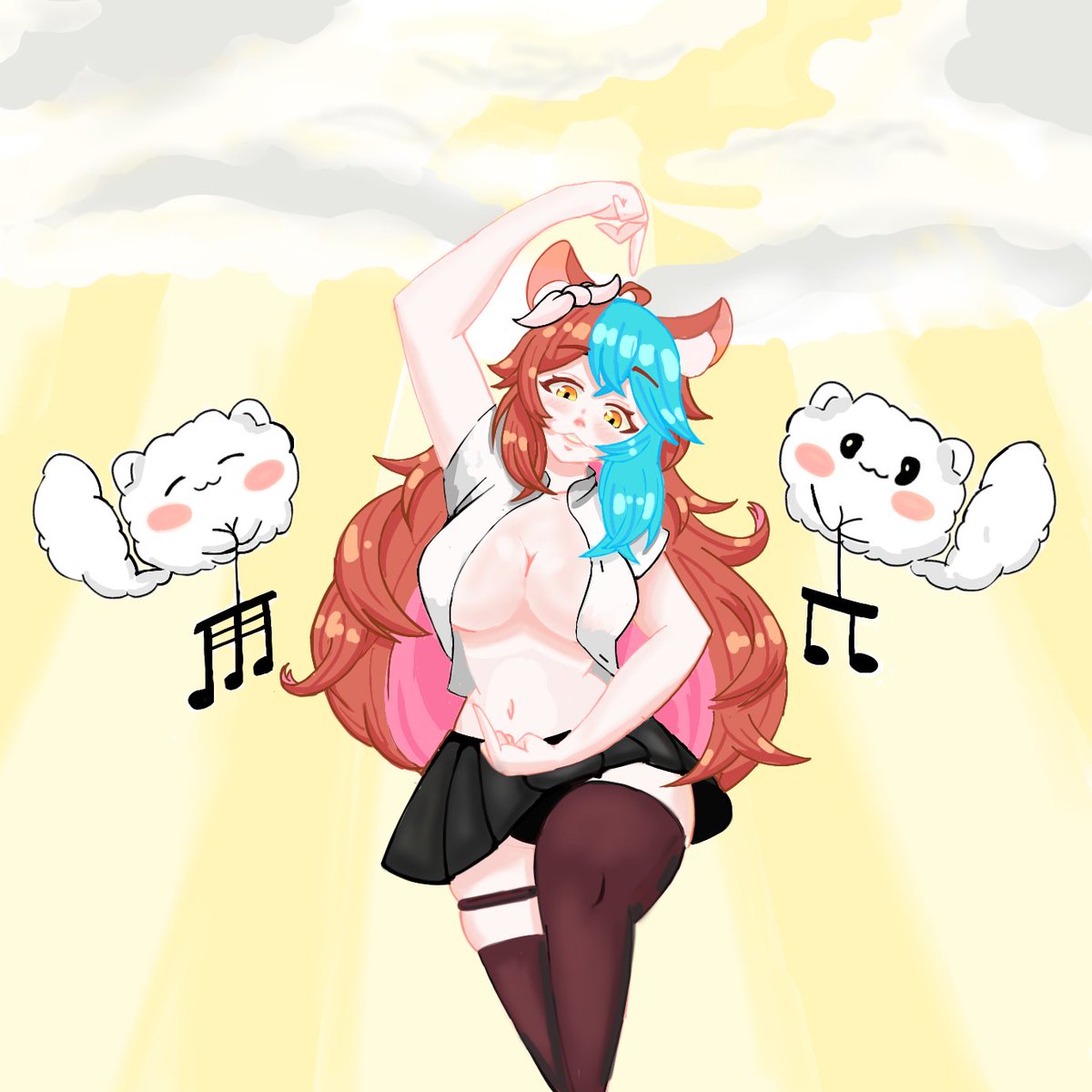 KEVINMU46651314's tweet photo. En el cielo y en la tierra... ella es la única Diosa 💙 🥐 #KeirameArt https://t.co/u6yJTEidKk