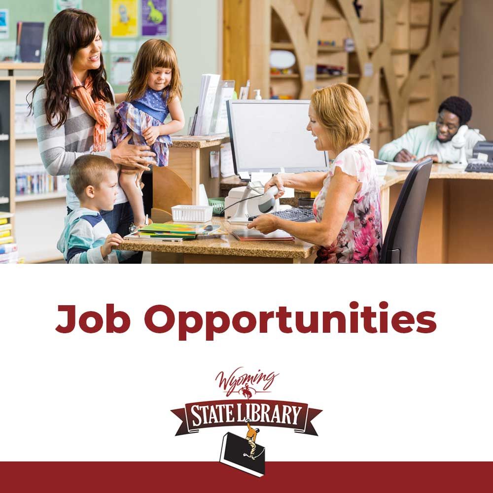 Wyoming State Library (@wyolibraries) on Twitter photo These are the latest opportunities from the WSL and around the state that have been posted on the WSL's job board. Have a Wyoming library job you’d like to post? Contact Christi Weinzierl, Wyoming State Library Communications and Grants Specialist, at christi.weinzierl1@wyo.org. These are the latest opportunities from the WSL and around the state that have been posted on the WSL's job board. Have a Wyoming library job you’d like to post? Contact Christi Weinzierl, Wyoming State Library Communications and Grants Specialist, at christi.weinzierl1@wyo.org.