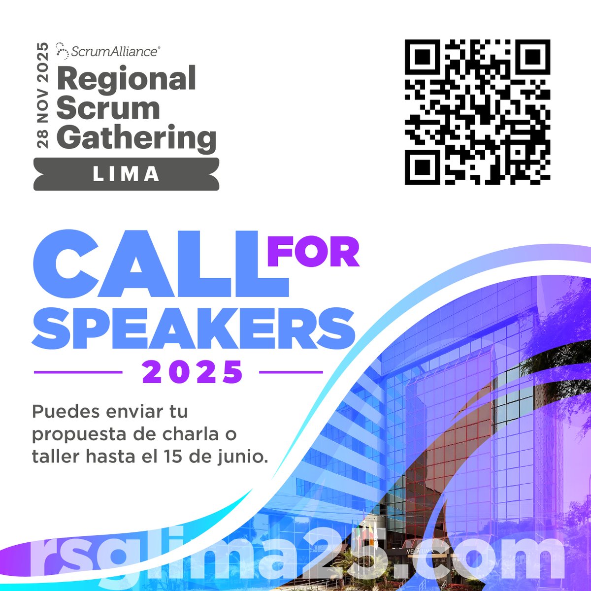 🚀 ¡El Regional Scrum Gathering Lima 2025 te invita a compartir tu historia ágil!
¿Te apasiona inspirar y transformar organizaciones? Postúlate como speaker y sé parte de este gran evento.

👉 ¡Tienes hasta el 15 de junio!

🔗 forms.gle/a6p3aHtc2ARa2h…