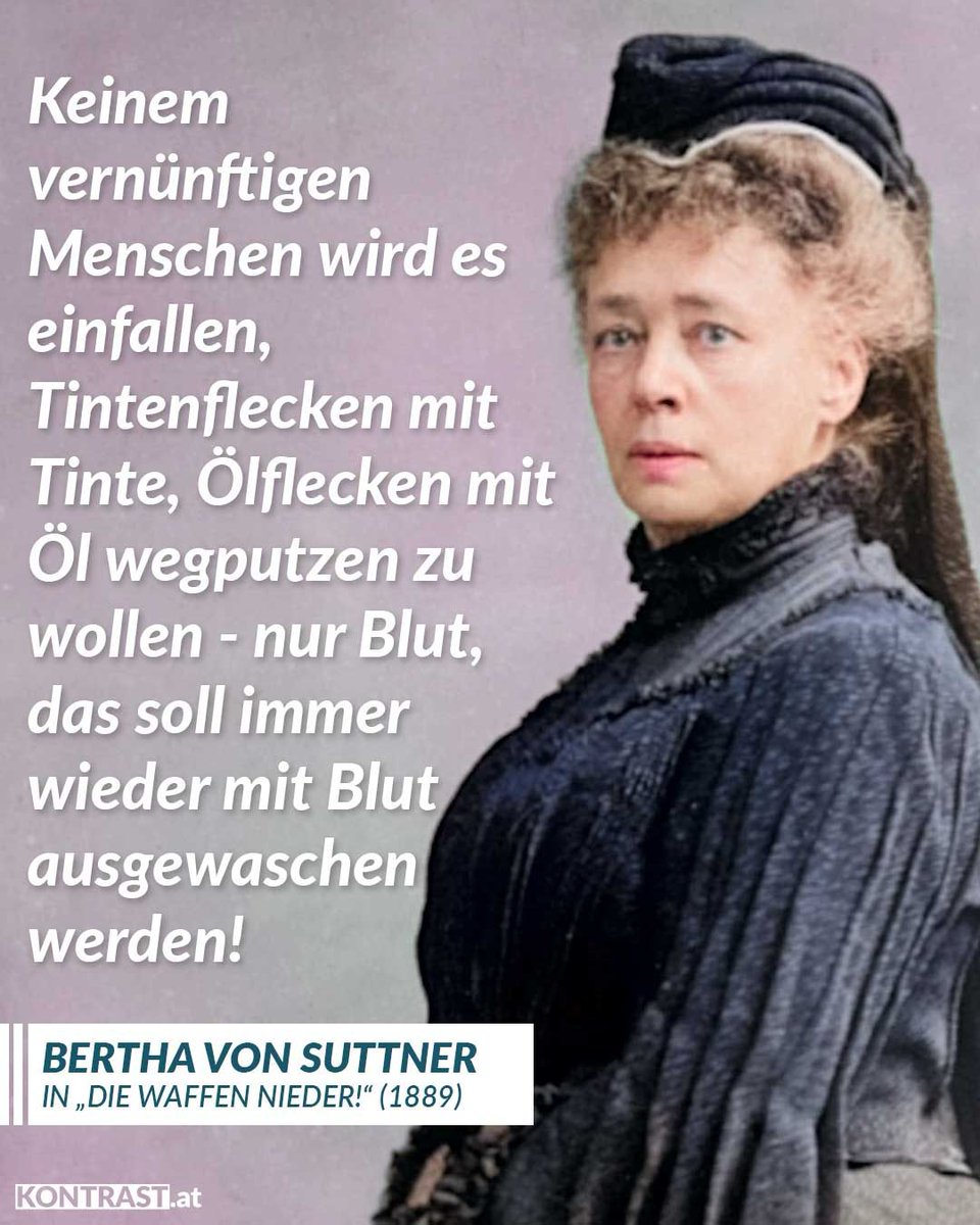 Am 9. Juni 1843 wurde Bertha von Suttner geboren. Sie war eine der bedeutendsten Persönlichkeiten der internationalen Frauen- und Friedensbewegung. Mehr zur Frauenbewegung in Österreich gibt's hier: kontrast.at/geschichte-fra…