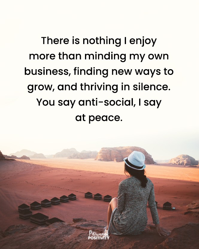 There is nothing I enjoy more than minding my own business... 🌱☮️