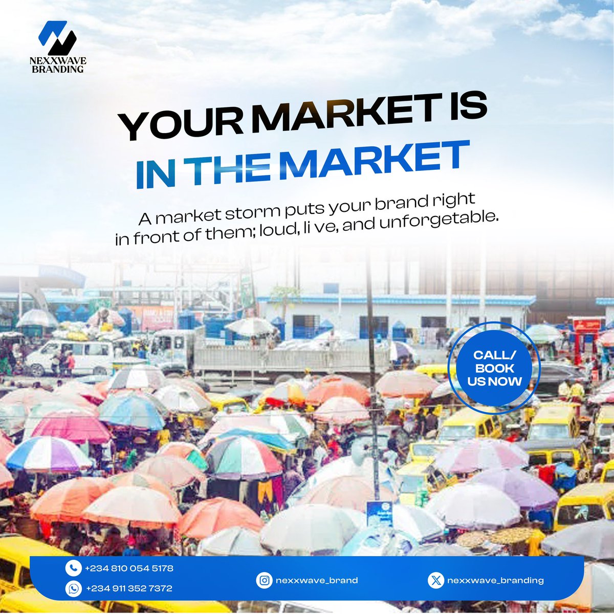NexxwaveB's tweet photo. Your market is out there, scrolling, shopping, and searching. So why whisper when you can storm the scene?

At Nexxwave, we don’t just advertise; we amplify. Ready to take the front row in your audience’s mind?

Send us a DM today. https://t.co/C1PFLVCzDX