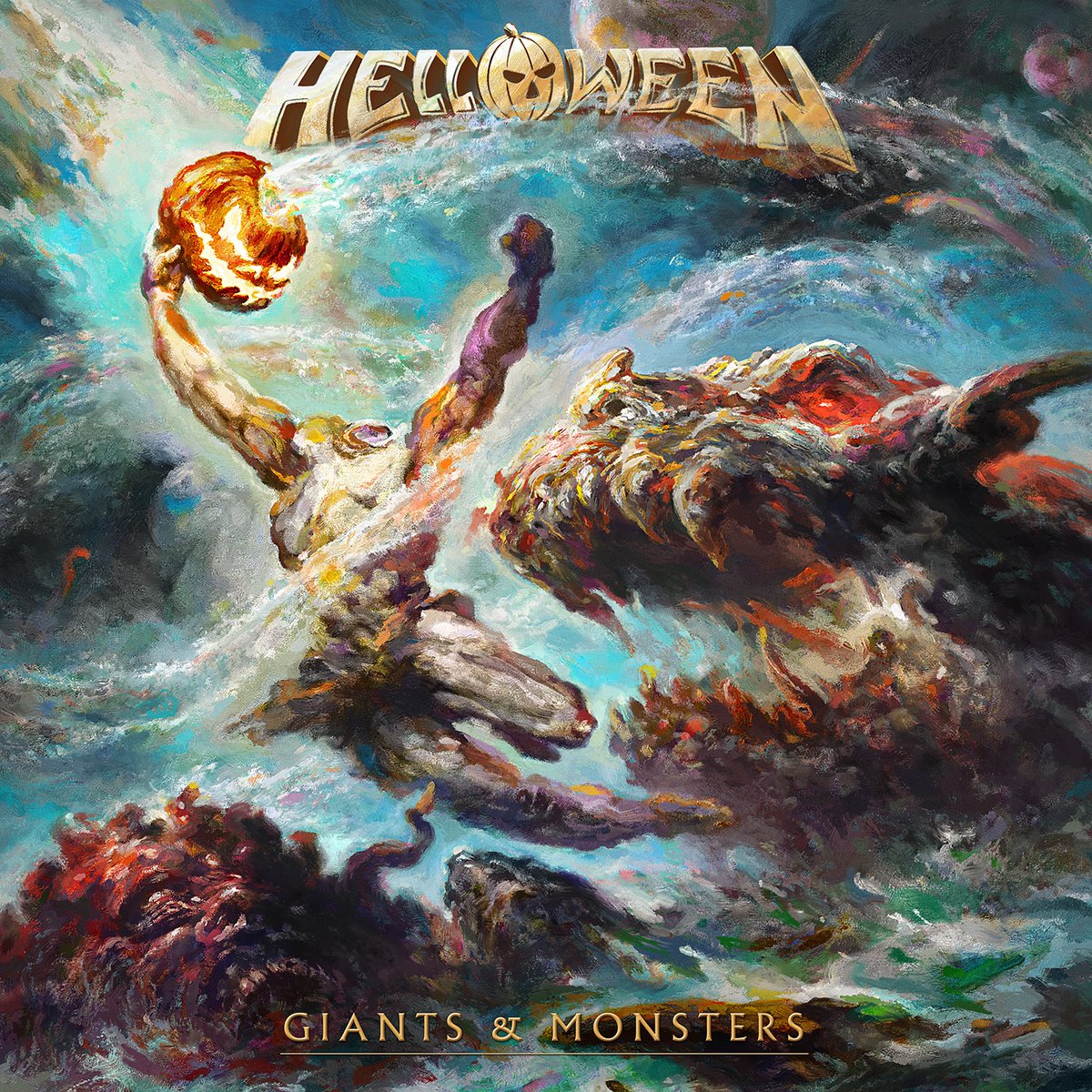 The wait is over - here’s the cover of Giants &amp; Monsters!
A powerful vision painted 🎨by Artist Eliran Kantor, capturing the heart of our upcoming album.

Out August 29, 2025. Brace yourselves.

Spot anything hidden in the artwork? Tell us below! 👇

#helloween #giantsandmonsters
