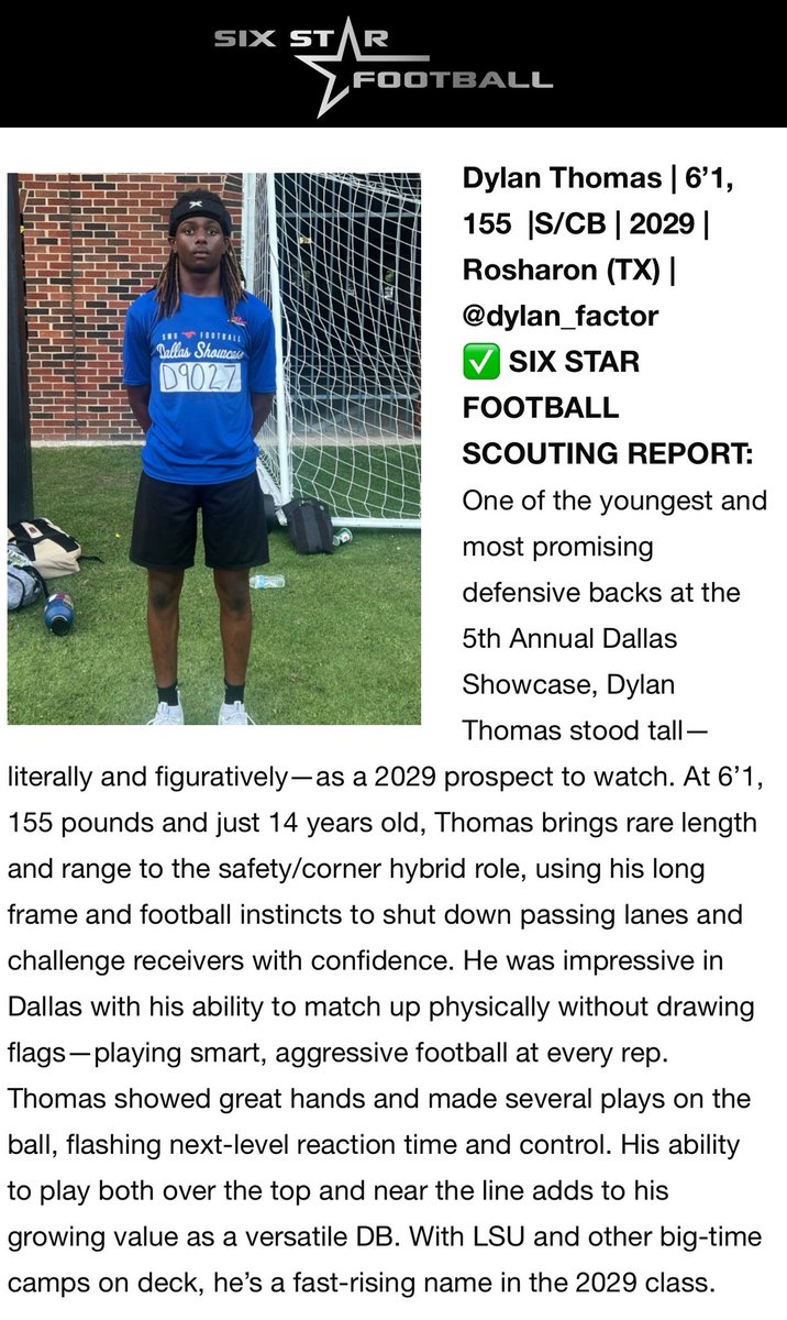 Dylan Thomas 2029 (@dylan_factor) on Twitter photo <a href="/SMUFB/">SMU Football</a>
<a href="/IC_PioneersFB/">Iowa Colony Football</a>
<a href="/ICHS_Sports/">Iowa Colony High School Athletics</a>
<a href="/IowaColonyHS/">IowaColonyHS</a>
<a href="/DEFCONTX7v7/">DEFCON 1 TEXAS 7v7</a>
<a href="/DubG18/">Will Gulley</a>
<a href="/TXMSSports/">Texas Middle School & Youth Sports</a>
<a href="/JuJuSports1/">JuJuSports</a>
<a href="/Youngbullz22/">#YoungBullz Training & Recruitment</a>
<a href="/TXRecruits/">Texas Recruits</a>
<a href="/PrepRedzoneTX/">Prep Redzone Texas</a>
<a href="/On3Recruits/">On3 Recruits</a>
<a href="/324Sports_/">324Sports</a>
<a href="/Rivals/">Rivals</a>
<a href="/dctf/">Dave Campbell's Texas Football โ TexasFootball.com</a>
<a href="/GrindFactory7v7/">Grind Factory 7v7๐ฑ๐ท</a>
<a href="/justinallen_13/">Justin Allen</a>
<a href="/sixstarfootball/">Six Star Football | PLUS+</a> <a href="/SMUFB/">SMU Football</a>
<a href="/IC_PioneersFB/">Iowa Colony Football</a>
<a href="/ICHS_Sports/">Iowa Colony High School Athletics</a>
<a href="/IowaColonyHS/">IowaColonyHS</a>
<a href="/DEFCONTX7v7/">DEFCON 1 TEXAS 7v7</a>
<a href="/DubG18/">Will Gulley</a>
<a href="/TXMSSports/">Texas Middle School & Youth Sports</a>
<a href="/JuJuSports1/">JuJuSports</a>
<a href="/Youngbullz22/">#YoungBullz Training & Recruitment</a>
<a href="/TXRecruits/">Texas Recruits</a>
<a href="/PrepRedzoneTX/">Prep Redzone Texas</a>
<a href="/On3Recruits/">On3 Recruits</a>
<a href="/324Sports_/">324Sports</a>
<a href="/Rivals/">Rivals</a>
<a href="/dctf/">Dave Campbell's Texas Football โ TexasFootball.com</a>
<a href="/GrindFactory7v7/">Grind Factory 7v7๐ฑ๐ท</a>
<a href="/justinallen_13/">Justin Allen</a>
<a href="/sixstarfootball/">Six Star Football | PLUS+</a>