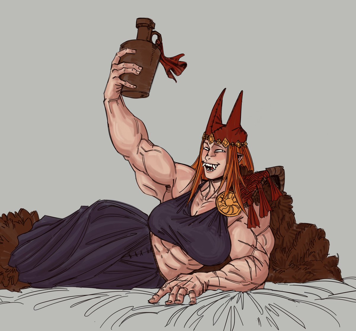 Don’t remember if I already showed older sketches with her, but here it is