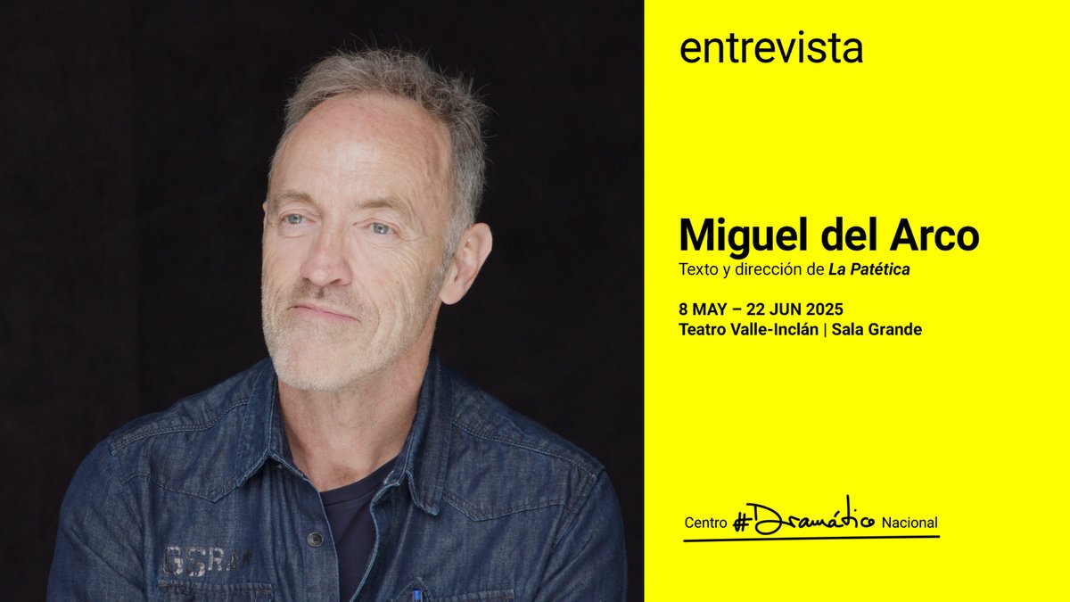 📽 “El humor nos hace ver con cierta distancia cualquier cosa que nos acontece”.

Hablamos con #MiguelDelArco sobre el proceso de creación de #LaPatética. ¡Consigue ya tus entradas y no te la pierdas!

🗓️ Hasta 22 JUN
🎟️ bit.ly/CDN-LaPatetica 
📺 bit.ly/CDN_Miguel