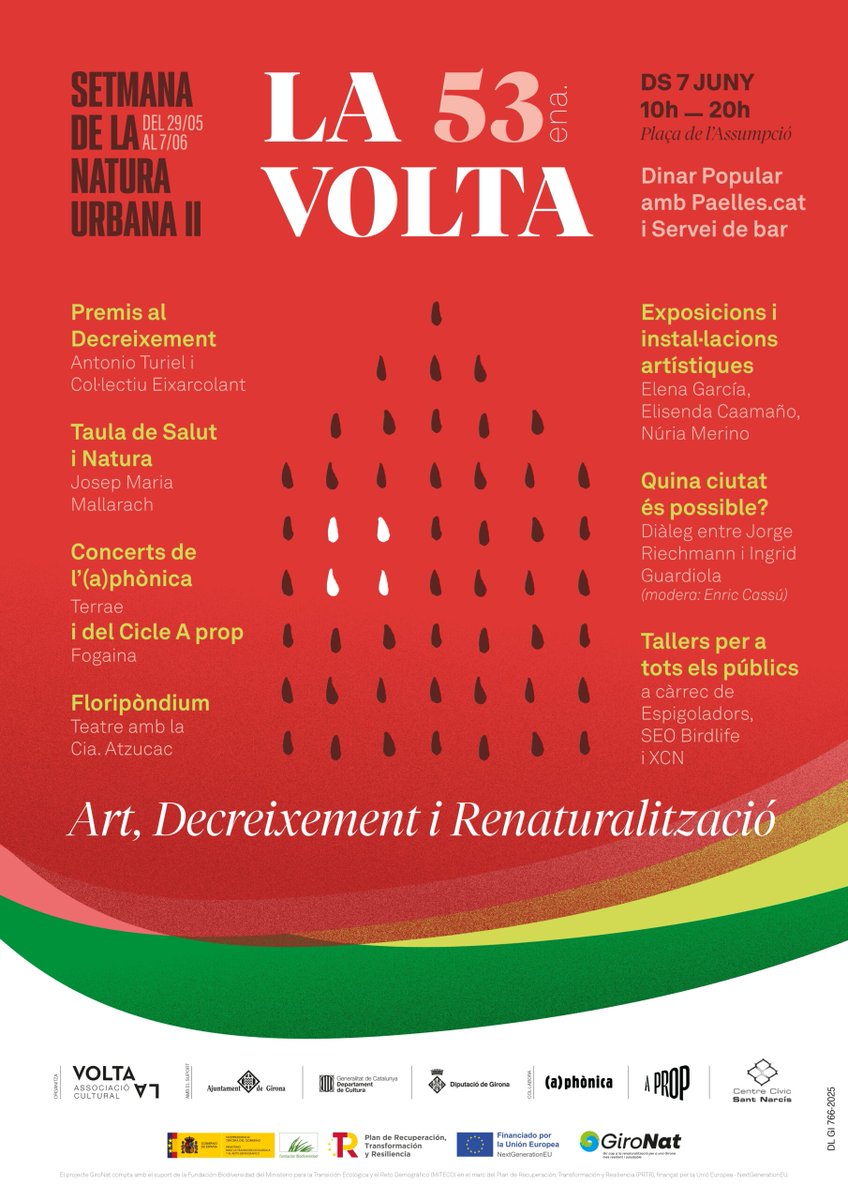 Som-hi aquest dissabte a Girona: es parla d'art, renaturalizació i decreixement. Convidats top! femlavolta.cat/archivos/la-vo…