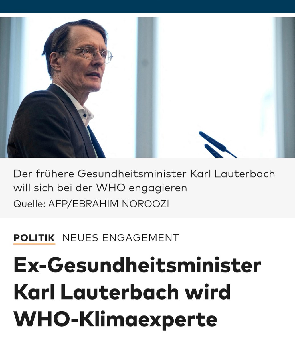 zukunft37's tweet photo. Es ist unglaublich und unfassbar:
Karl Lauterbach arbeitet ab sofort in der WHO-Kommission für Klima und Gesundheit.
Sowohl die UN, die EU und auch die WHO werden offenbar zu Betreuungsorganisationen für abgehalfterte, unbeliebte und abgewählte Politiker.
ABARTIG!!! 🤬🤬🤬 https://t.co/OhmhgPGKtt