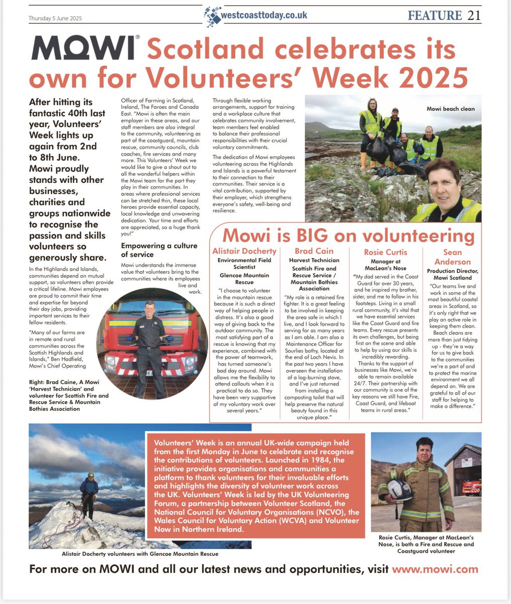 We are very proud of the fantastic work of our team involved in volunteering throughout the Highlands and Islands where our teams live and work.

This #VolunteersWeek, we thank all volunteers for their contributions and for giving back to their communities in such a positive way.