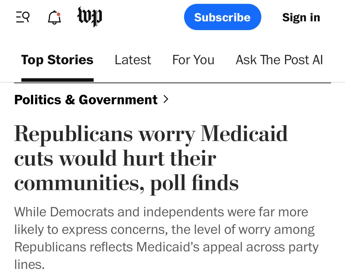 Suzan DelBene (@suzandelbene) on Twitter photo Protecting Medicaid shouldn’t be partisan, and it’s clear from this poll it’s not. But House Republicans keep on ignoring what their own communities are saying, and that’s why they are going to lose the majority. Protecting Medicaid shouldn’t be partisan, and it’s clear from this poll it’s not. But House Republicans keep on ignoring what their own communities are saying, and that’s why they are going to lose the majority.