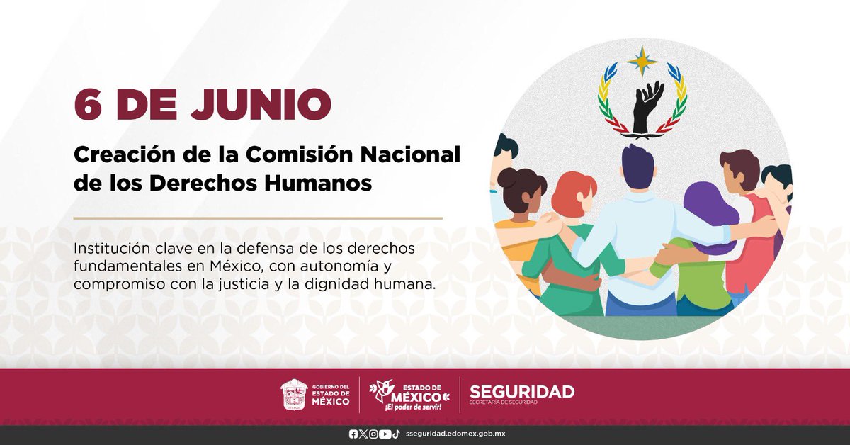 Cristóbal Castañeda (@mtro_ccastaneda) on Twitter photo Celebramos la creación de la <a href="/CNDH/">CNDH en México</a>. Desde la <a href="/SS_Edomex/">Secretaría de Seguridad del Estado de México</a> reafirmamos nuestro compromiso con el respeto a los #DerechosHumanos.
#6DeJunio
#ElPoderDeServir Celebramos la creación de la <a href="/CNDH/">CNDH en México</a>. Desde la <a href="/SS_Edomex/">Secretaría de Seguridad del Estado de México</a> reafirmamos nuestro compromiso con el respeto a los #DerechosHumanos.
#6DeJunio
#ElPoderDeServir