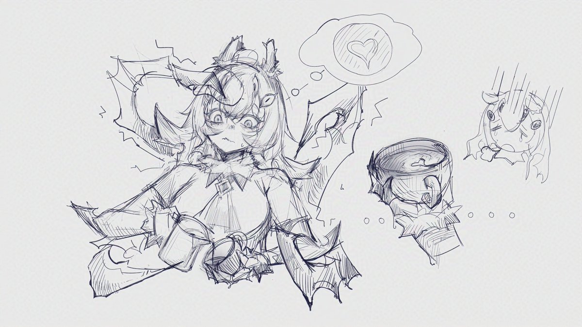 Petra attempts to pour latte art