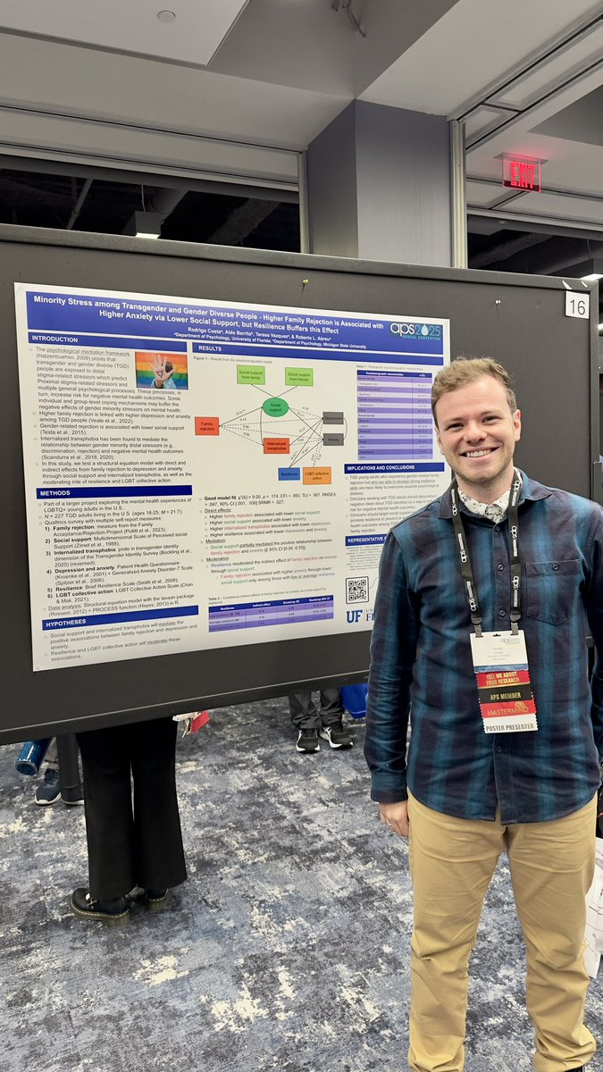rodry_psy's tweet photo. 🤩🏳️‍🌈 It was such an honor to recently share some of our work at the ¡Chévere! collective on family, social factors, and mental health in LGBTQ+ young adults at @PsychScience 2025, in D.C.!

🫶🥰 Huge thanks to our amazing team: @RLuisAbreu, @TeresaAtUF, and @AldoBarrita!

(1/2) https://t.co/bBMbQYVkCc