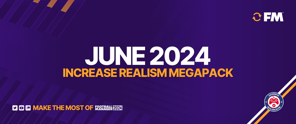 🔥#FM24 "Increase Realism"-Megapack #June #Update is released on my website🔥
✅CA/PA Adjustments
✅New wonderkids
🆕Manager-Club Relations: Improved logic to prevent unrealistic managerial appointments
🔗fmdaveincid.com