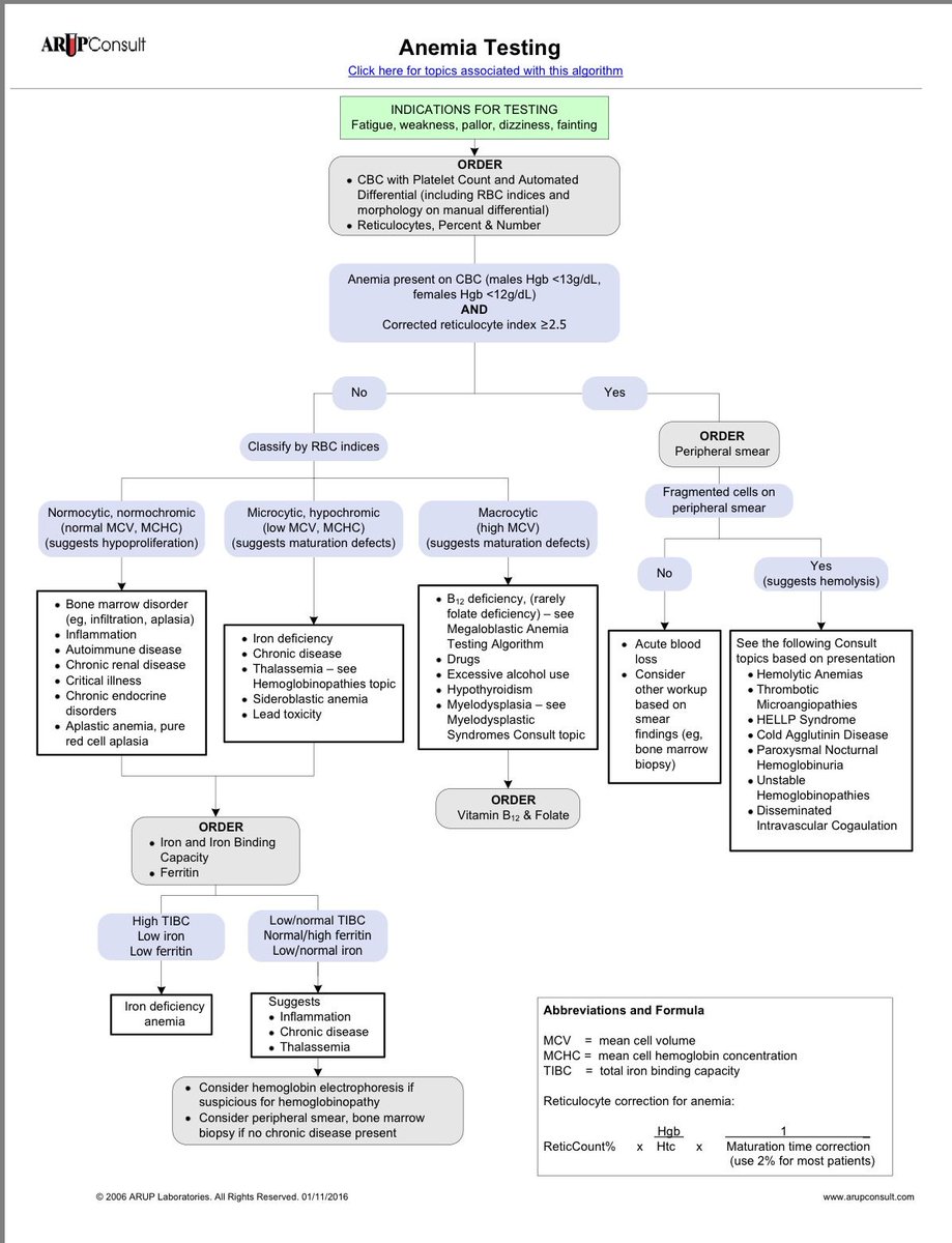 drsthanus's tweet photo. An algorithm for Anemia. 

https://t.co/gLeVKfF0jC https://t.co/mFmG3jcUsn