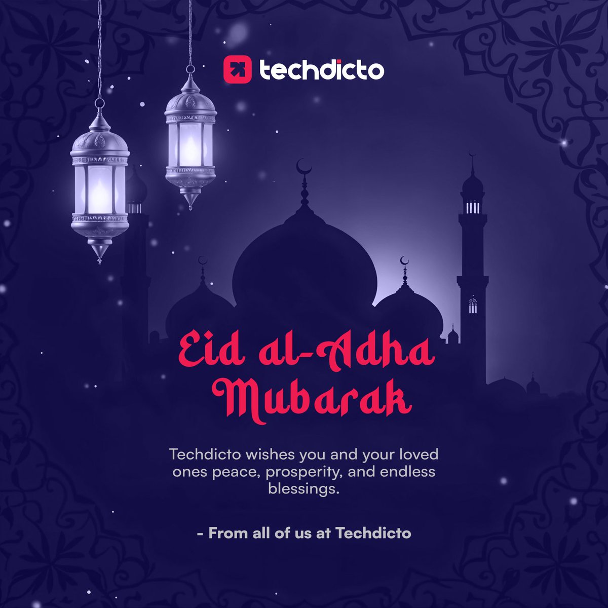 techdicto's tweet photo. Eid Mubarak from all of us at Techdicto. This season reminds us that compassion is the core of community and healthcare is one of the most compassionate tools of progress. 

Wishing you and your loved ones health and happiness. https://t.co/HUaqYqkLO2
