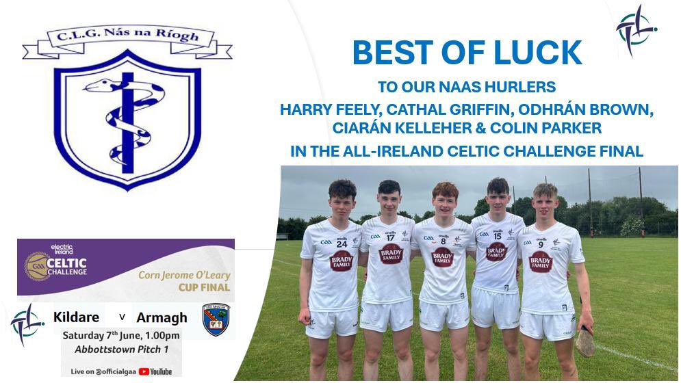 Best of luck to Kildare Minor Hurlers tomorrow, especially Naas players Harry Feely, Cathal Griffin, Odhrán Brown, Ciarán Kelleher &amp; Colin Parker. 
youtube.com/live/H-BrXUpZ4…