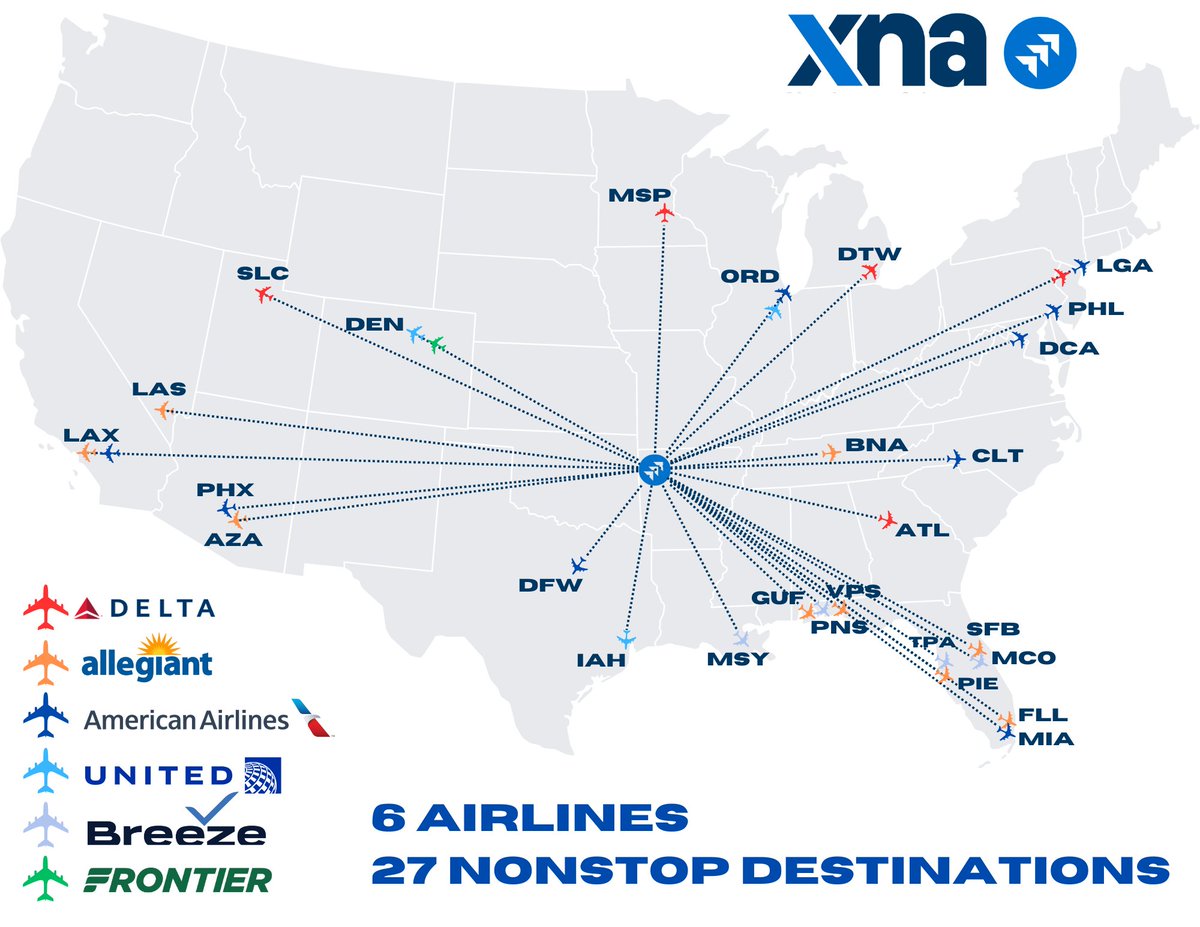 When was the last time you took a look at our route map?? We have more options and more access with 27 nonstop destinations. Book your trip today and let us know where you're going!