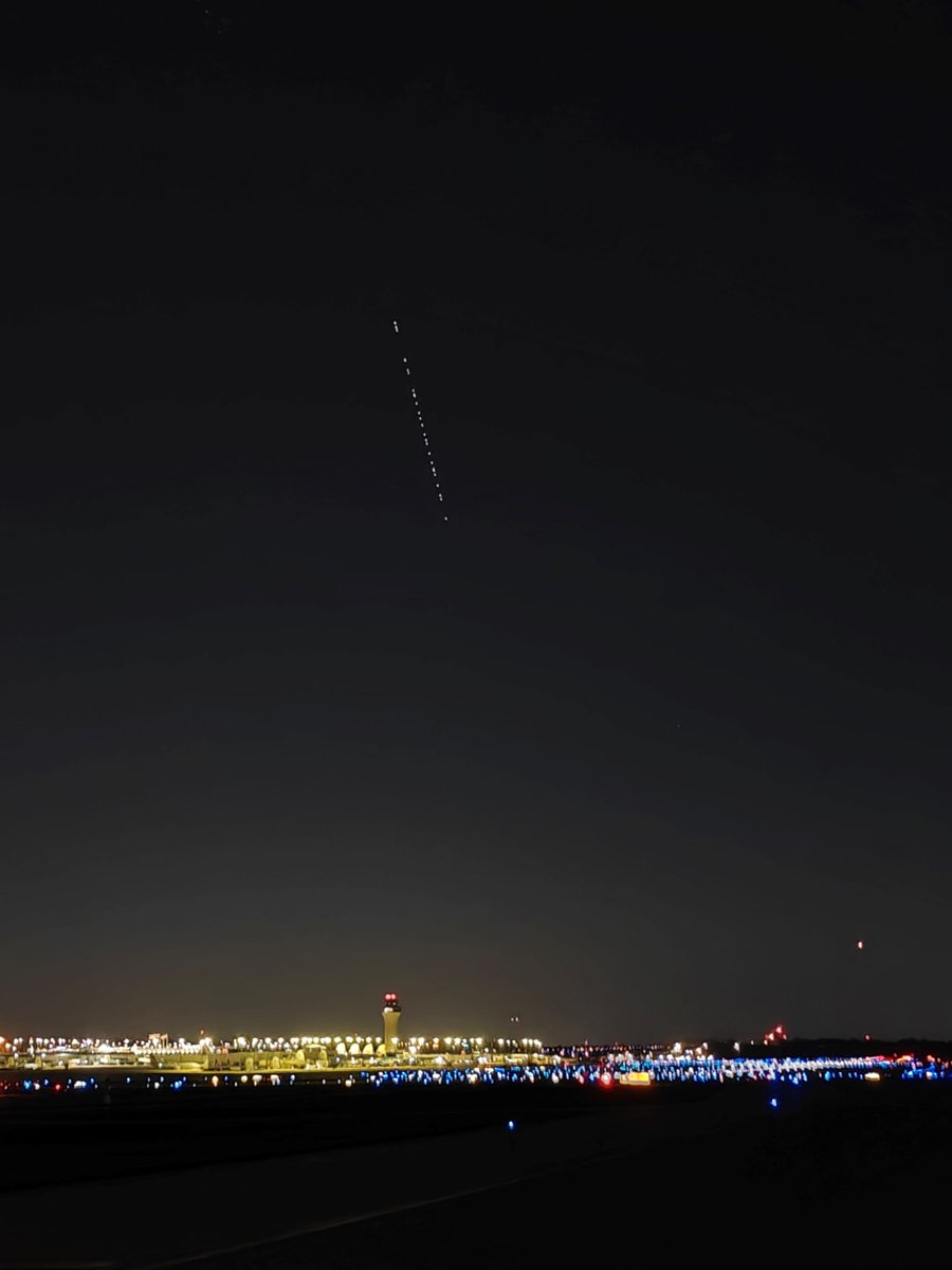 STL Airport (@flystl) on Twitter photo Starlink, Star Bright: The first star I see tonight…is the Starlink satellite constellation flying over the STL airfield. As of May 2025, Starlink has 7,578 satellites in orbit. #STLPhotoOfTheWeek 📸: STL OPS Starlink, Star Bright: The first star I see tonight…is the Starlink satellite constellation flying over the STL airfield. As of May 2025, Starlink has 7,578 satellites in orbit. #STLPhotoOfTheWeek 📸: STL OPS