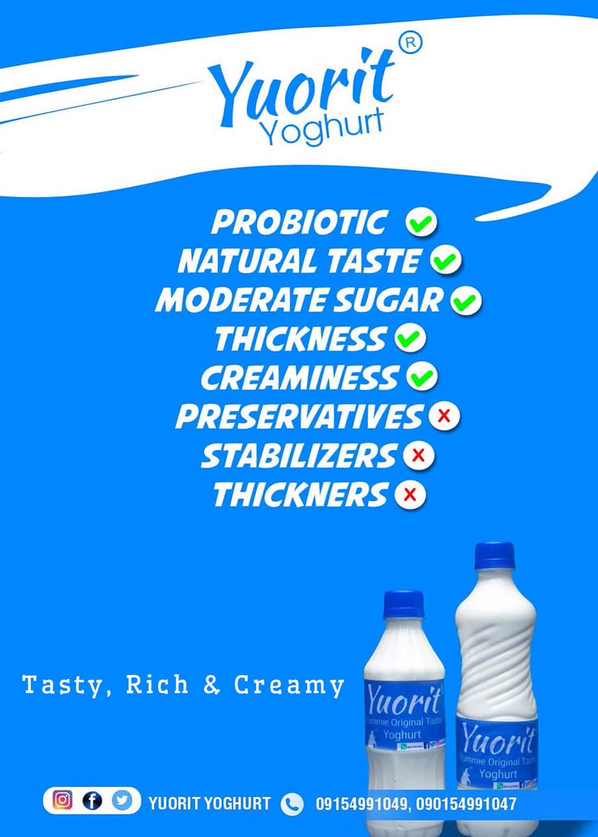 Yuorityoghurt's tweet photo. Six Fast Facts About @YuoritYoghurt 

☑Has strong probiotic functions
☑Has a natural thick consistency
☑It is rich and creamy.
☑Does not contain preservatives
☑Does not contain thickeners
☑Has moderate sugar.

If you want healthy nutrition,YUORIT is the yoghurt to trust. https://t.co/IEaqxxxCZX