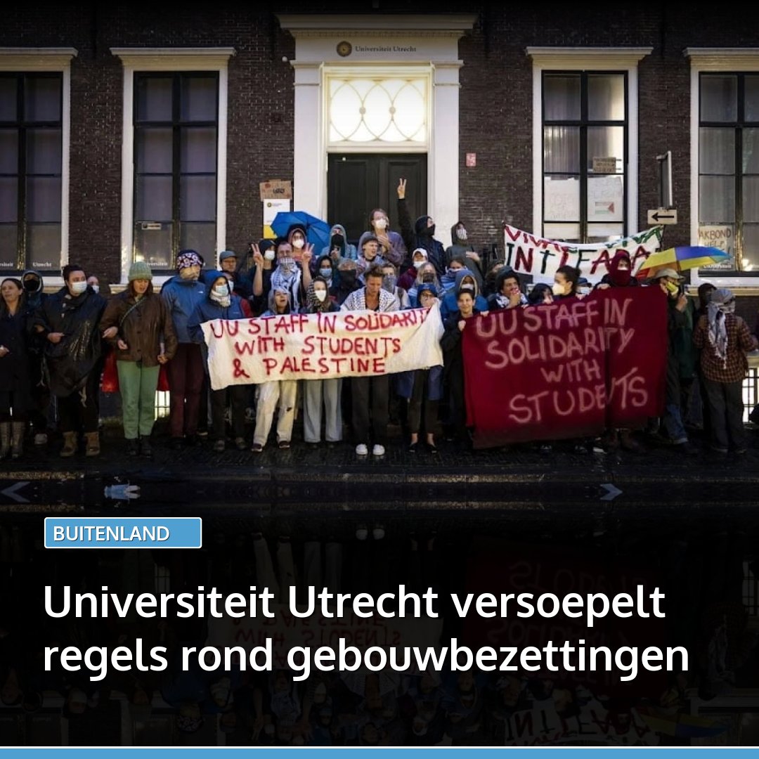 marokko's tweet image. Als demonstranten een gebouw van de Universiteit Utrecht bezetten, zal de universiteit daar voortaan soepeler mee omgaan. De regels worden aangepast.
👉🏽 Lees: l.marokko.nl/JqH2CRVp 👈🏽

#recht #universiteitutrecht #universiteit #onderwijs #mensenrechten #palestina