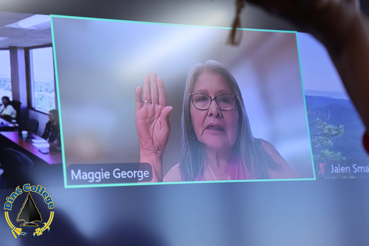 KUSOEHS's tweet image. Congratulations to Dr. Maggie George, who earned her Ph.D. in Higher Education Policy and Leadership, on being appointed to the Diné College Board of Regents! #RockChalk