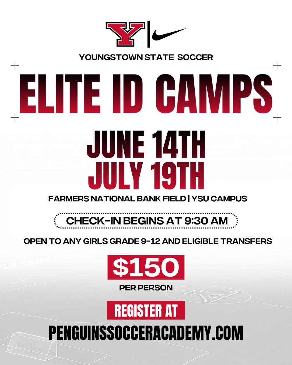 #PENGUINNATION, there is still time to sign up for our Elite ID Camps, June 14 and July 19.  

To register ➡️ penguinssocceracademy.com 

#GoGuins