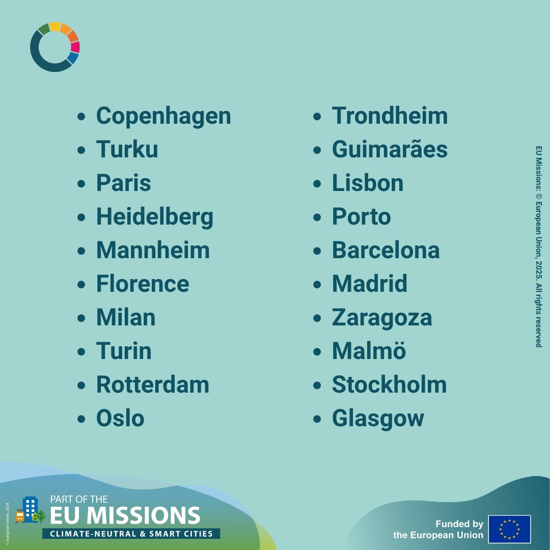 👏 Congratulations to the 21 #MissionCities who were included in the 2024 <a href="/CDP/">CDP</a> Cities, States and Regions scores and A List! 

Read more: cdp.net/en/press-relea…

#EUMissions #HorizonEU