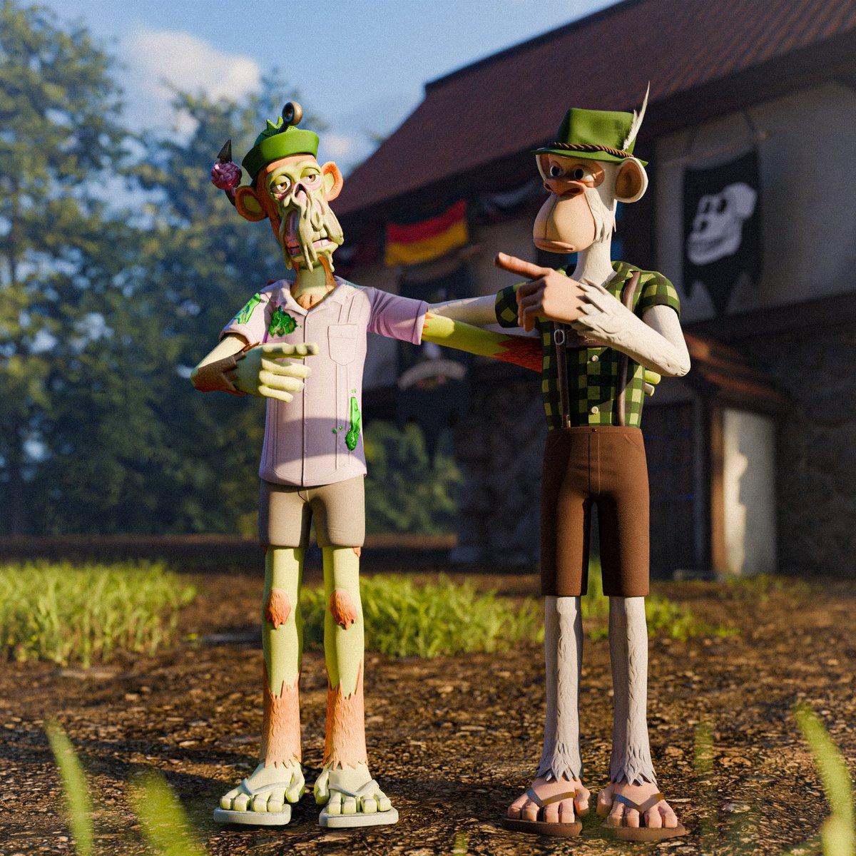 Happy Full Body Friday 🦍

Kurt came over for some Beers and we bought some NFTs on Apechain 
Good start to the weekend