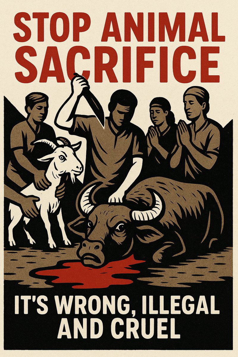 How can any prayer be heard over the cries of an innocent life? 🐐🐂
Religious rituals should not be soaked in blood. Animal sacrifice is cruel, illegal &amp; heartless. 🙏
Raise your voice — be their voice!
#StopAnimalSacrifice #CompassionOverCruelty #EndAnimalSacrifice

<a href="/ASPCA/">ASPCA</a>
