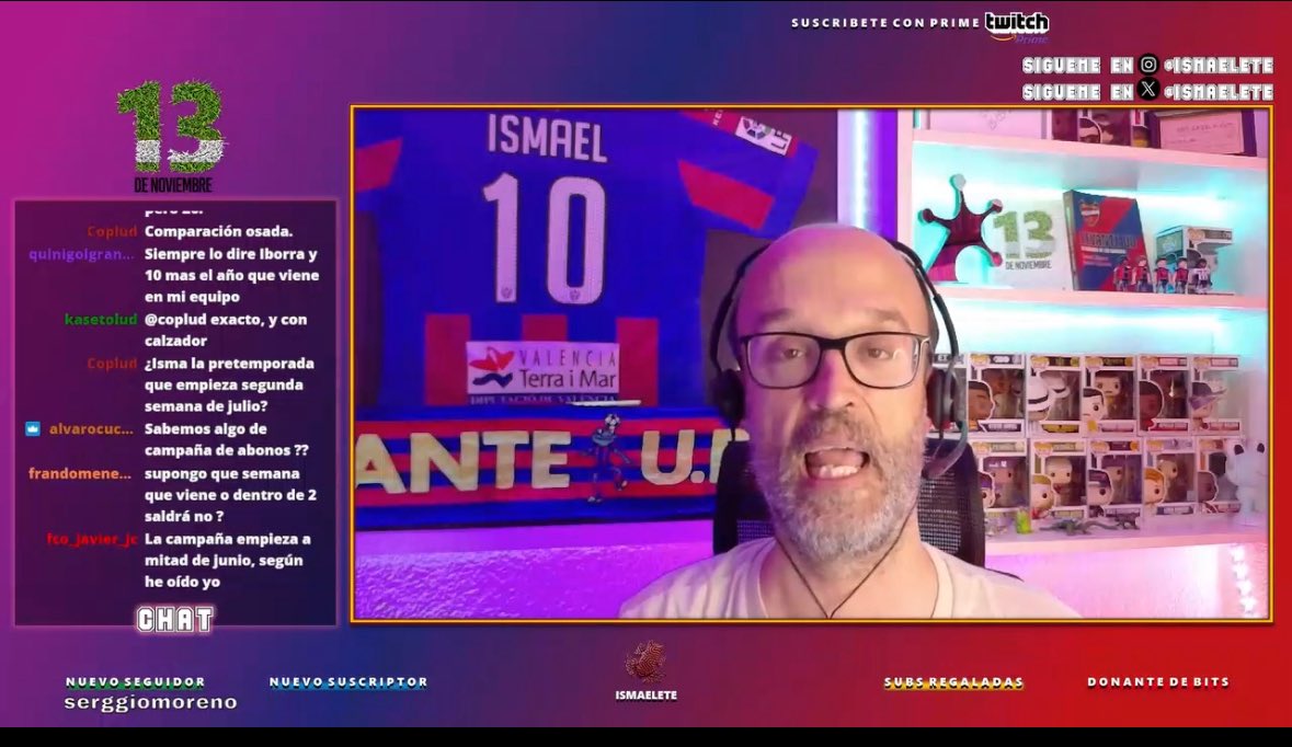 Ismael Algarra (@ismaelete) on Twitter photo Aquí os dejo el directo de hoy.
Gabinete de la confección deportiva del proyecto 2025/2026 del <a href="/LevanteUD/">Levante UD</a> con la participación de <a href="/SergiLopezR/">Sergi López</a> (<a href="/ODValencia/">ONDA DEPORTIVA VALENCIA</a>).
Por Twitch.
m.twitch.tv/videos/2478519…
Por YouTube.
youtu.be/Vw_Dkxxduiw Aquí os dejo el directo de hoy.
Gabinete de la confección deportiva del proyecto 2025/2026 del <a href="/LevanteUD/">Levante UD</a> con la participación de <a href="/SergiLopezR/">Sergi López</a> (<a href="/ODValencia/">ONDA DEPORTIVA VALENCIA</a>).
Por Twitch.
m.twitch.tv/videos/2478519…
Por YouTube.
youtu.be/Vw_Dkxxduiw