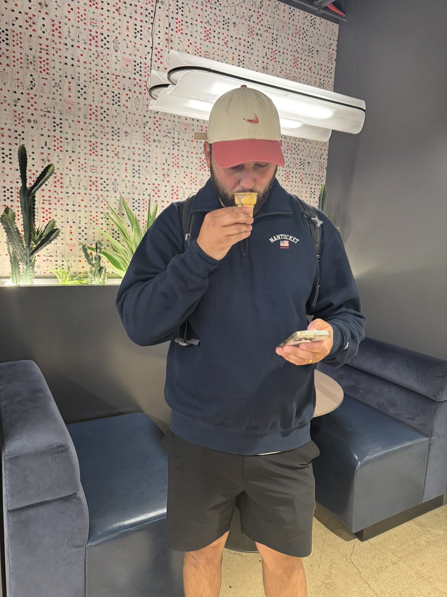 Not even 10:30 and he’s already on his 2nd cone