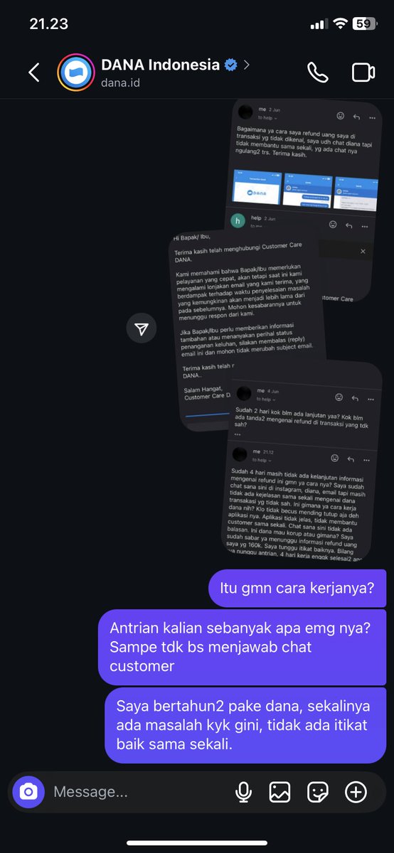 abcdeiloveus's tweet photo. Masa chat dari senin sampe jumat malem gk ada itikat sama sekali sih dari @danawallet. Ini customer kalian lagi ada masalah loh sama dana transaksi yg tiba2 ketarik pdhal gk ada melakukan transaksi ap2 di merchant trsbt. https://t.co/Dky4iYbvsb