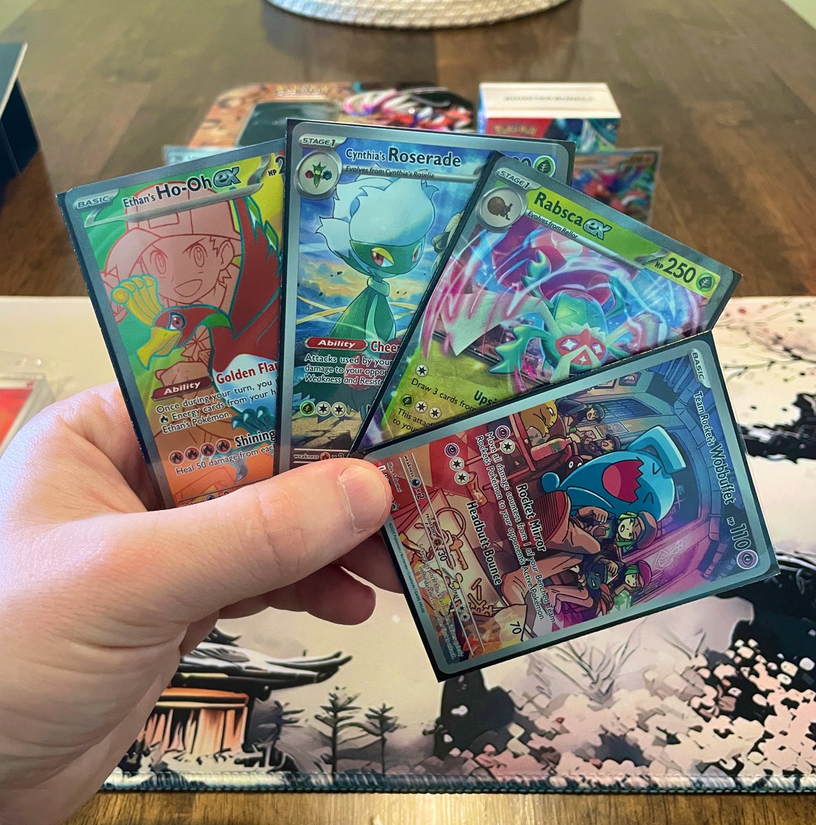 Pulls from the Destined Rivals ETB

Below hit rate but had the weirdest feeling I’d get a cool Ho-Oh card, so at least we got that 🤝