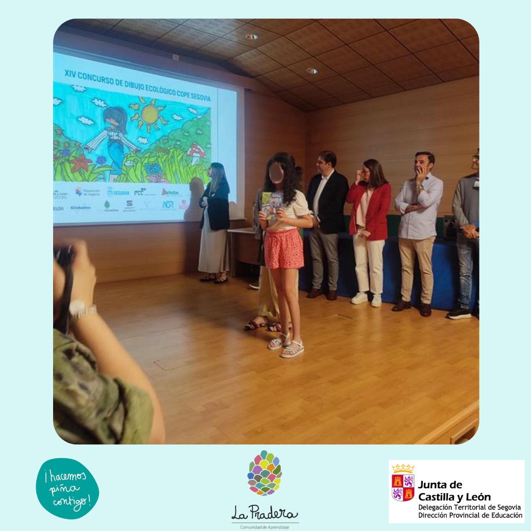 Ayer, 5 de junio, Día Mundial del Medio Ambiente, tuvo lugar el acto de entrega de premios del XIV Certamen del Concurso Escolar de Dibujo Ecológico de COPE Segovia.
Una de nuestras alumnas de 6°, obtuvo un premio. ¡Enhorabuena Elena! #hacemospiñacontigo #medioambiente