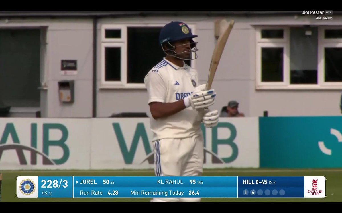 - Fifty in 1st innings in 1st match.
- Fifty in 2nd innings in 1st match.
- Fifty in 1st innings in 2nd match.

DHRUV JUREL - The Mr Consistent for India A, making a big case to play as a batter in the Test setup 🇮🇳